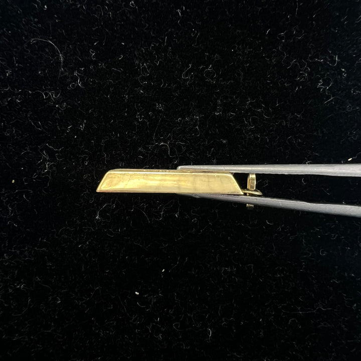 Puffed 14k Gold Bar Charm
