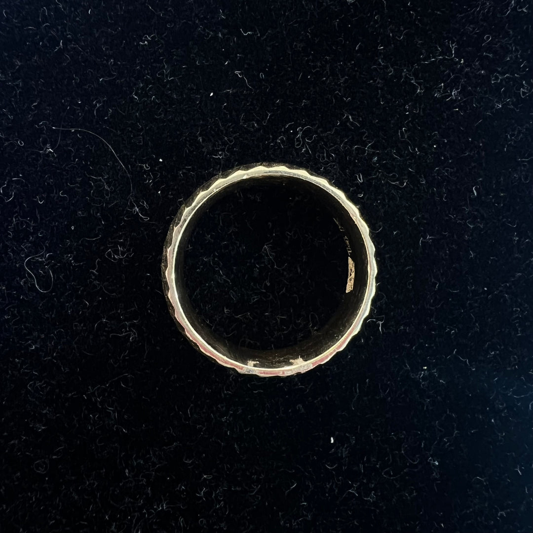 Diamond Cut Cigar Band Ring