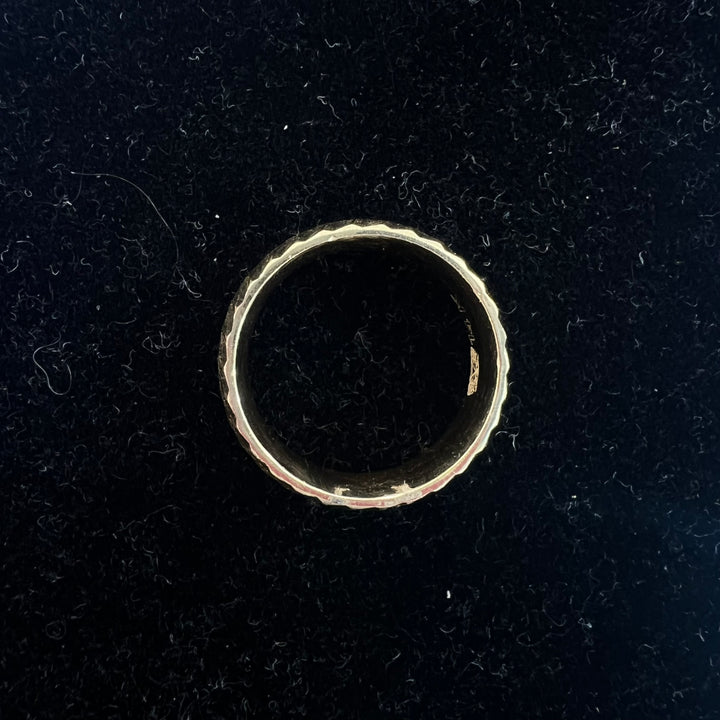 Diamond Cut Cigar Band Ring