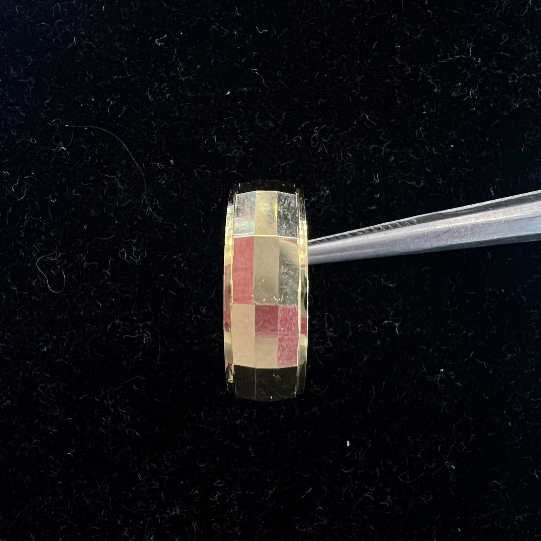 Faceted Cigar Band Ring