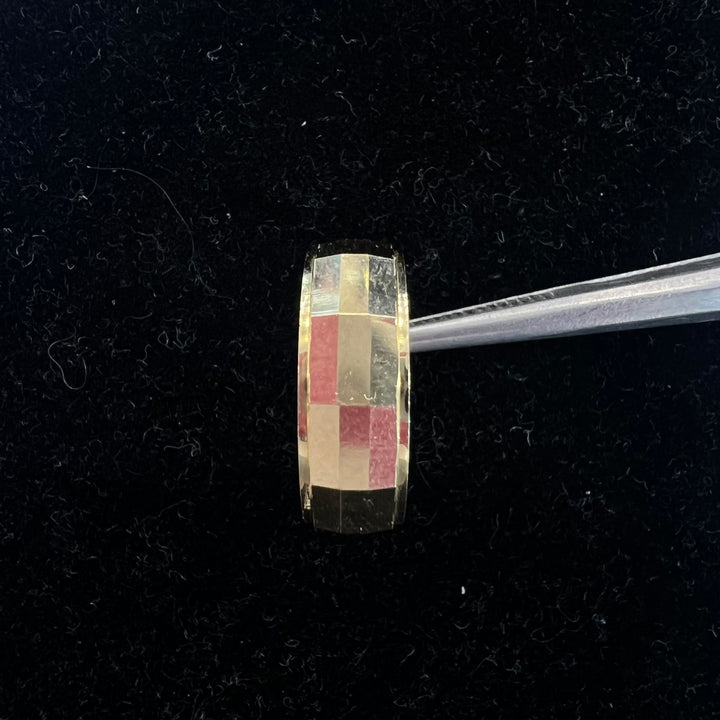 Faceted Cigar Band Ring