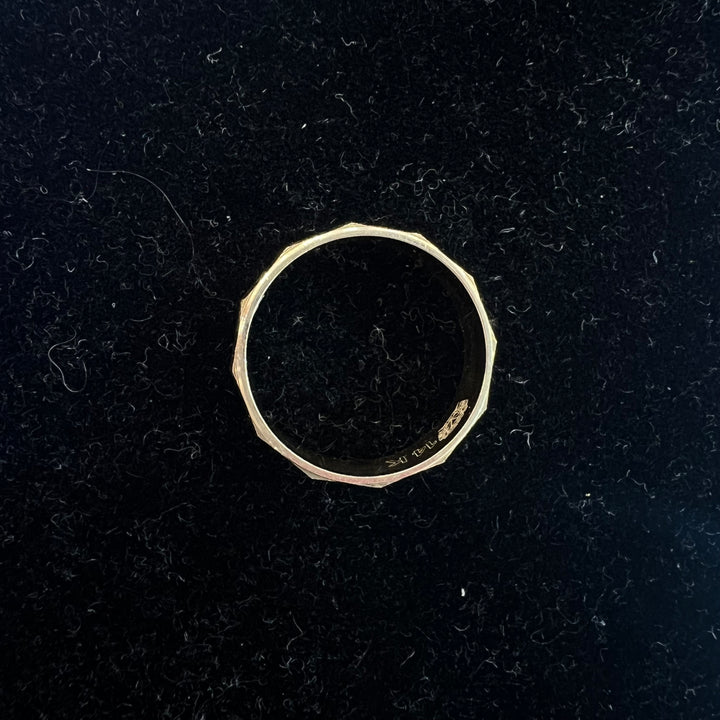 Faceted Cigar Band Ring