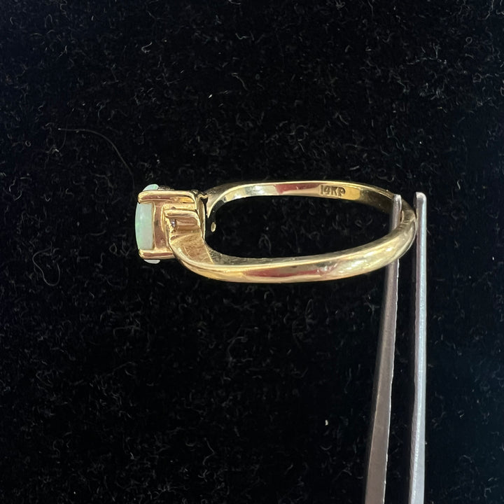 Dainty Oval Fire-Opal Saturn Ring