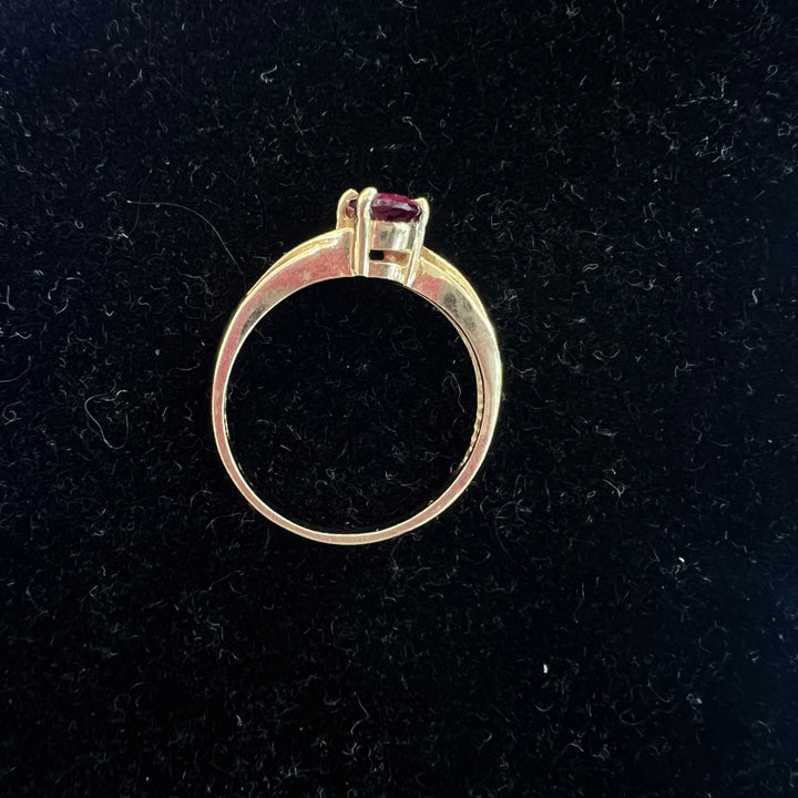 Oval Pink Tourmaline Twist Ring