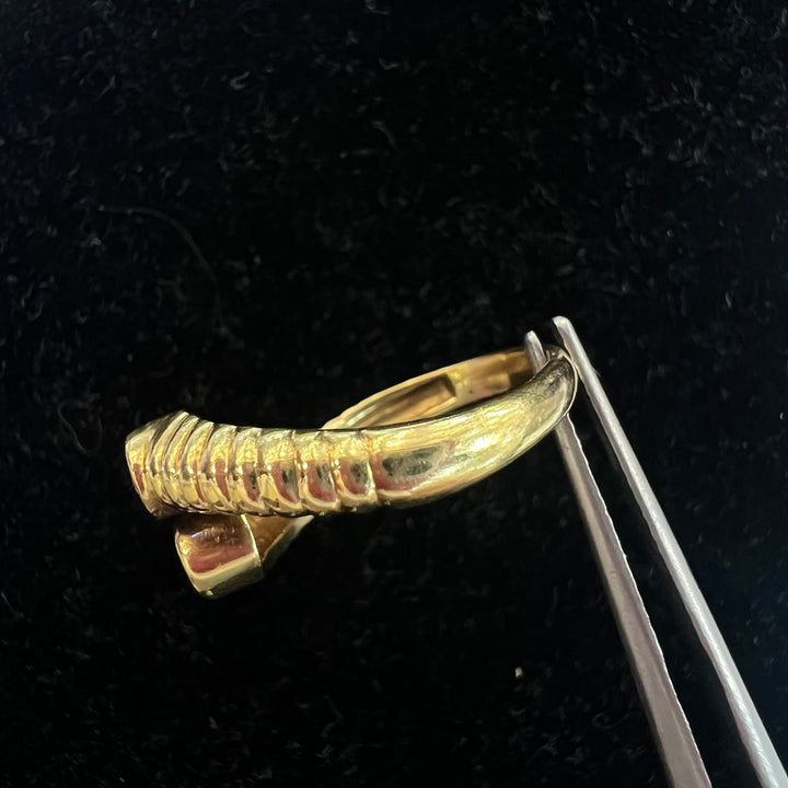 Bubblegum Shrimp Ring (Pink and Blue Topaz)