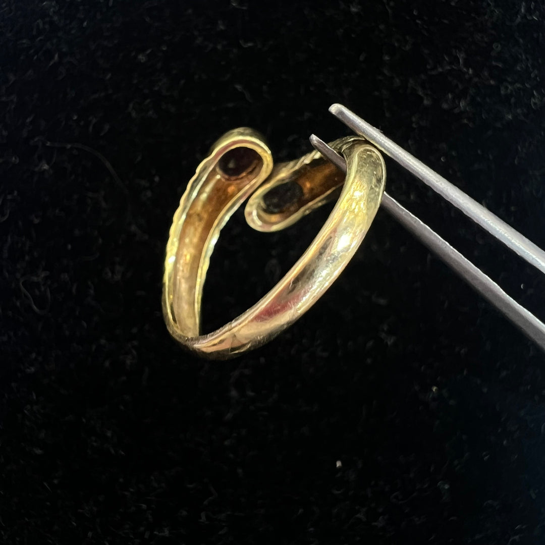 Bubblegum Shrimp Ring (Pink and Blue Topaz)