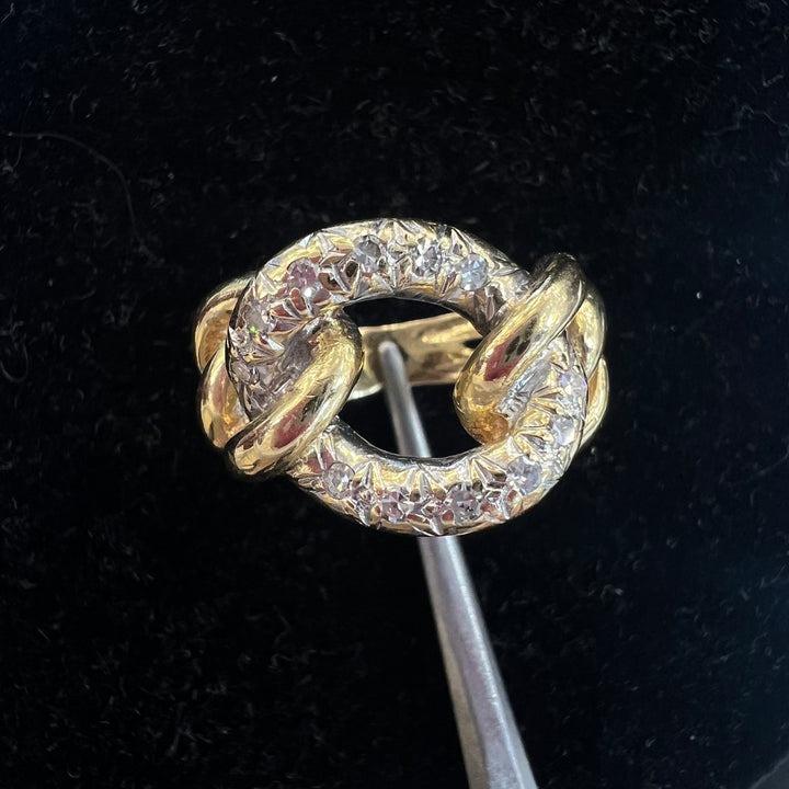 Diamond Statement Chain Link Ring