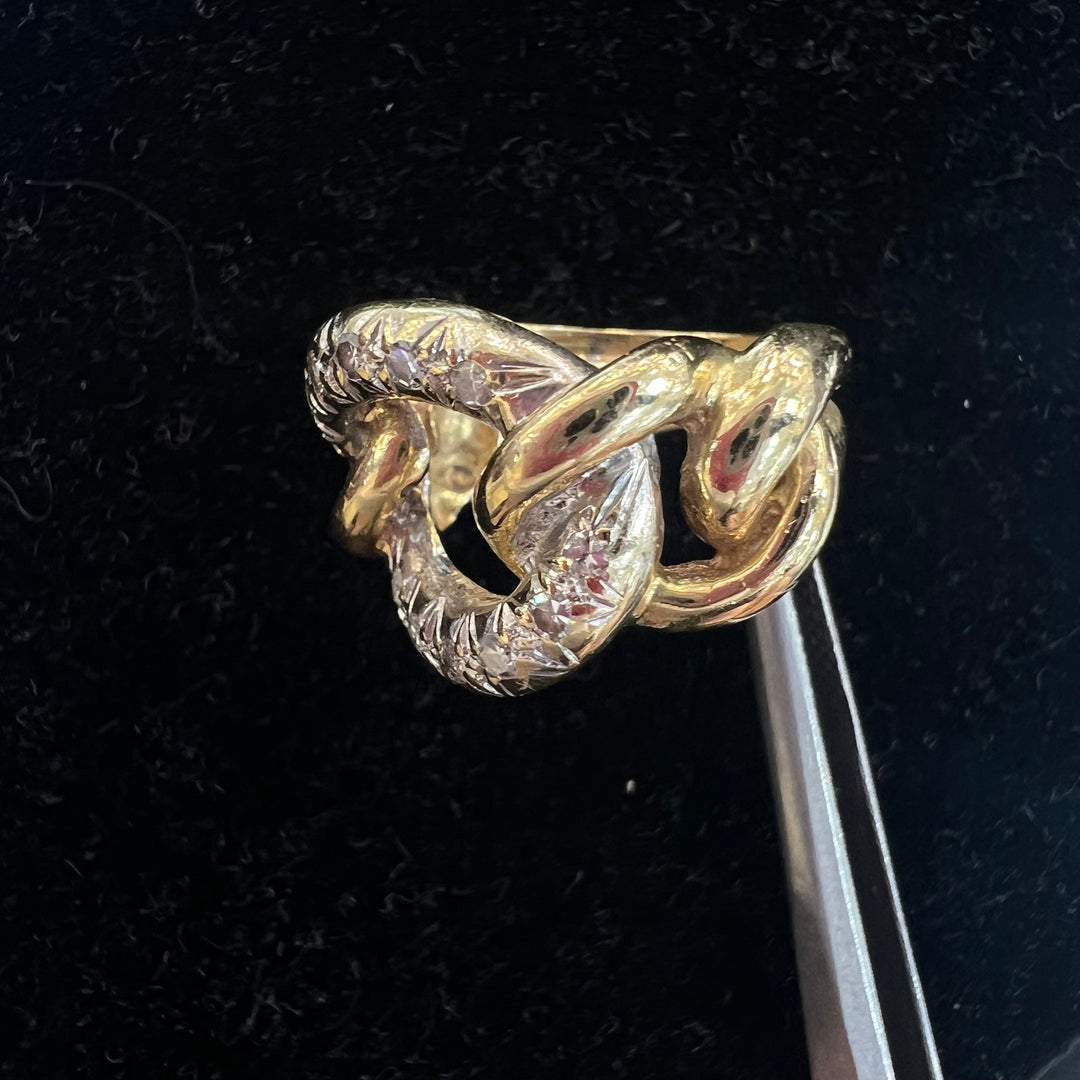 Diamond Statement Chain Link Ring