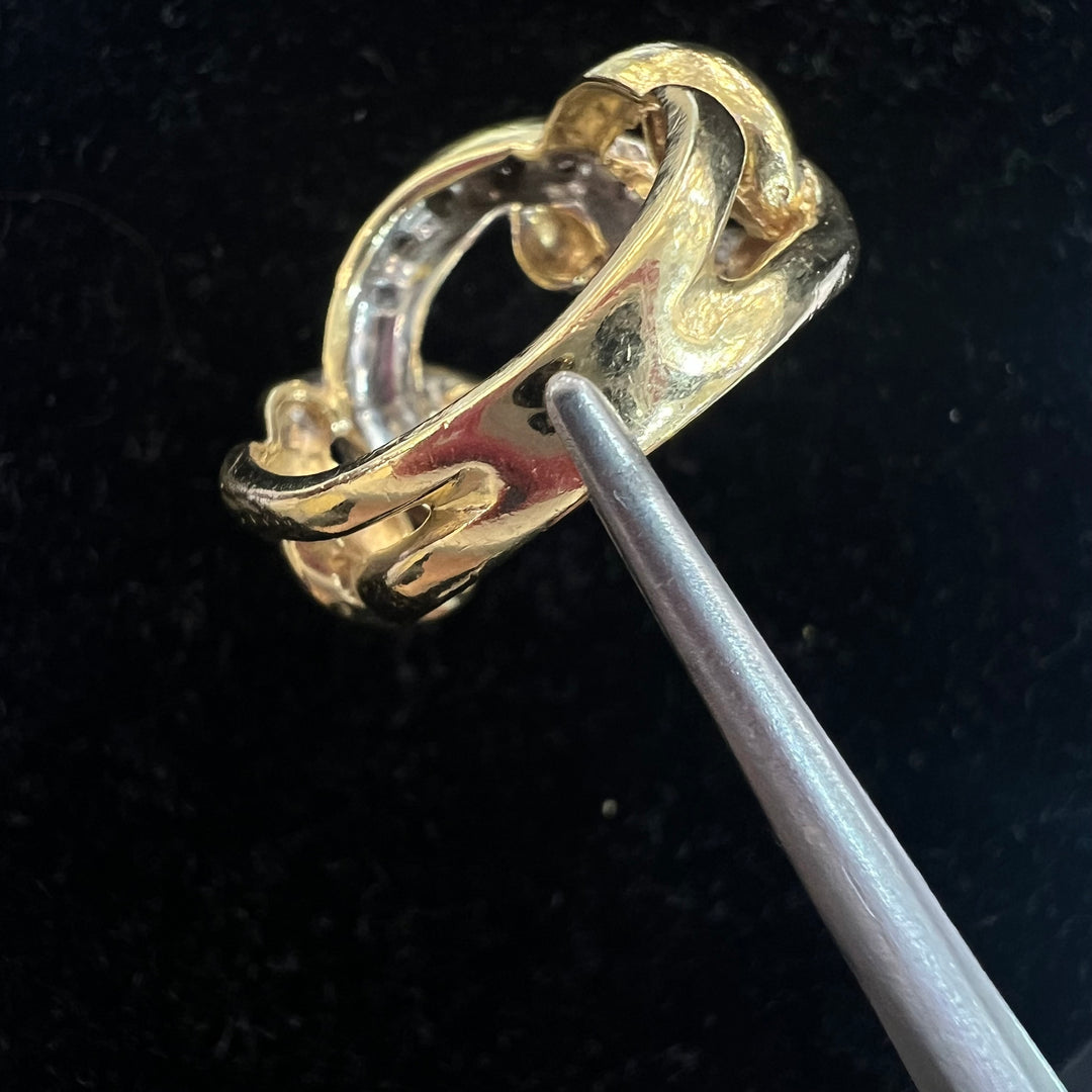 Diamond Statement Chain Link Ring