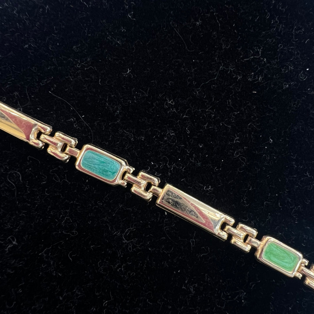 Opalescent Enamel Stampato Bracelet