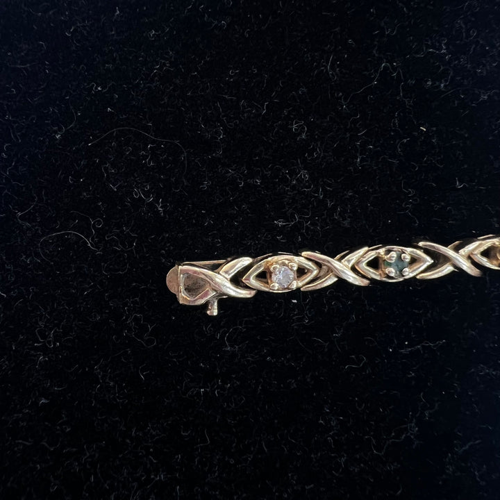 Diamond Emerald XO Bracelet