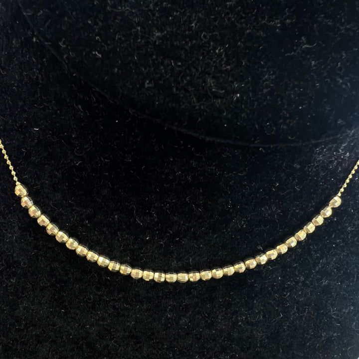 Diamond Cut Bead Necklace