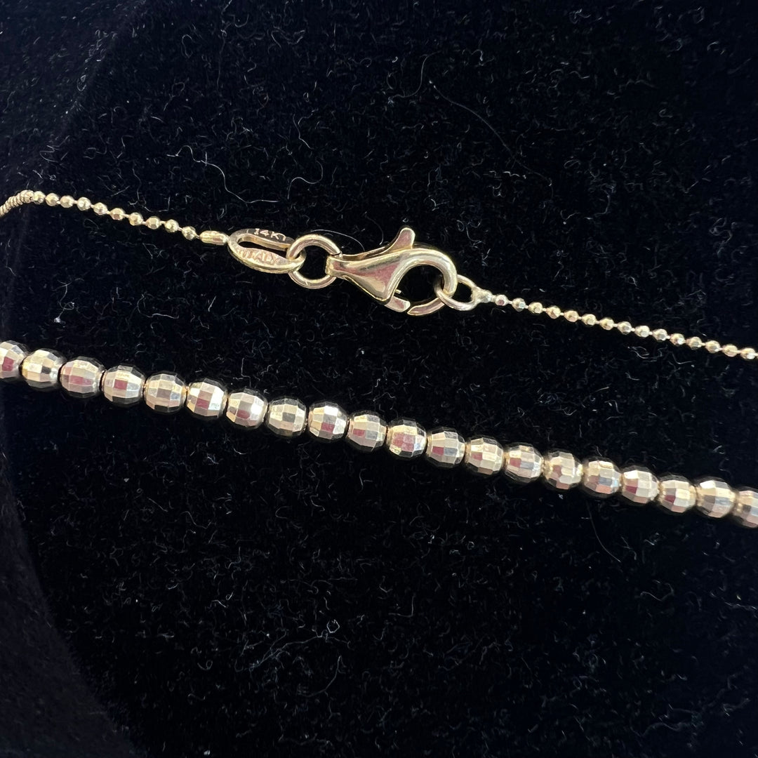 Diamond Cut Bead Necklace