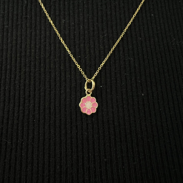 Mini Pink Flower Charm