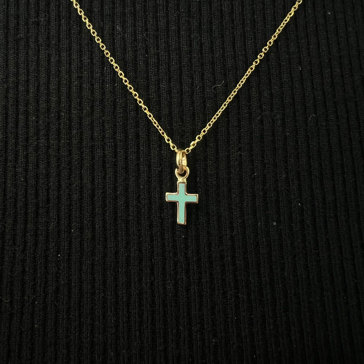 Mini Blue Cross Charm