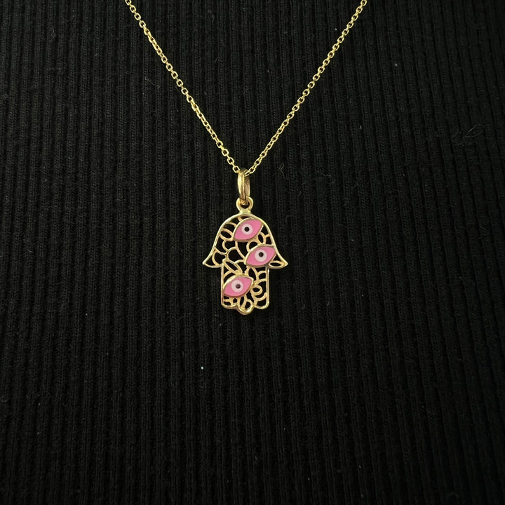 Pink Hamsa Charm