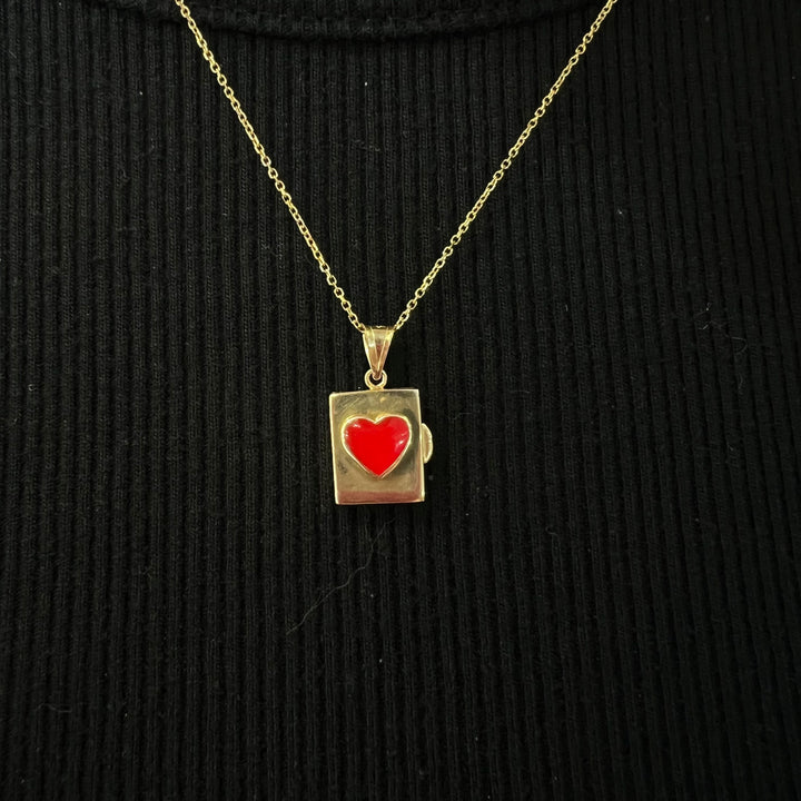 Red Heart Pocketbook Locket