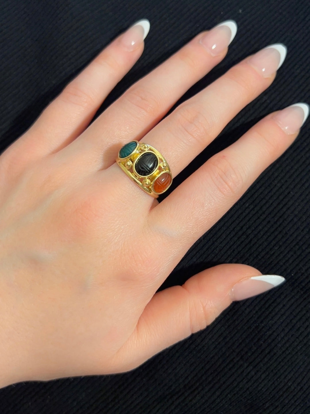 Cabochon Scarab Ring