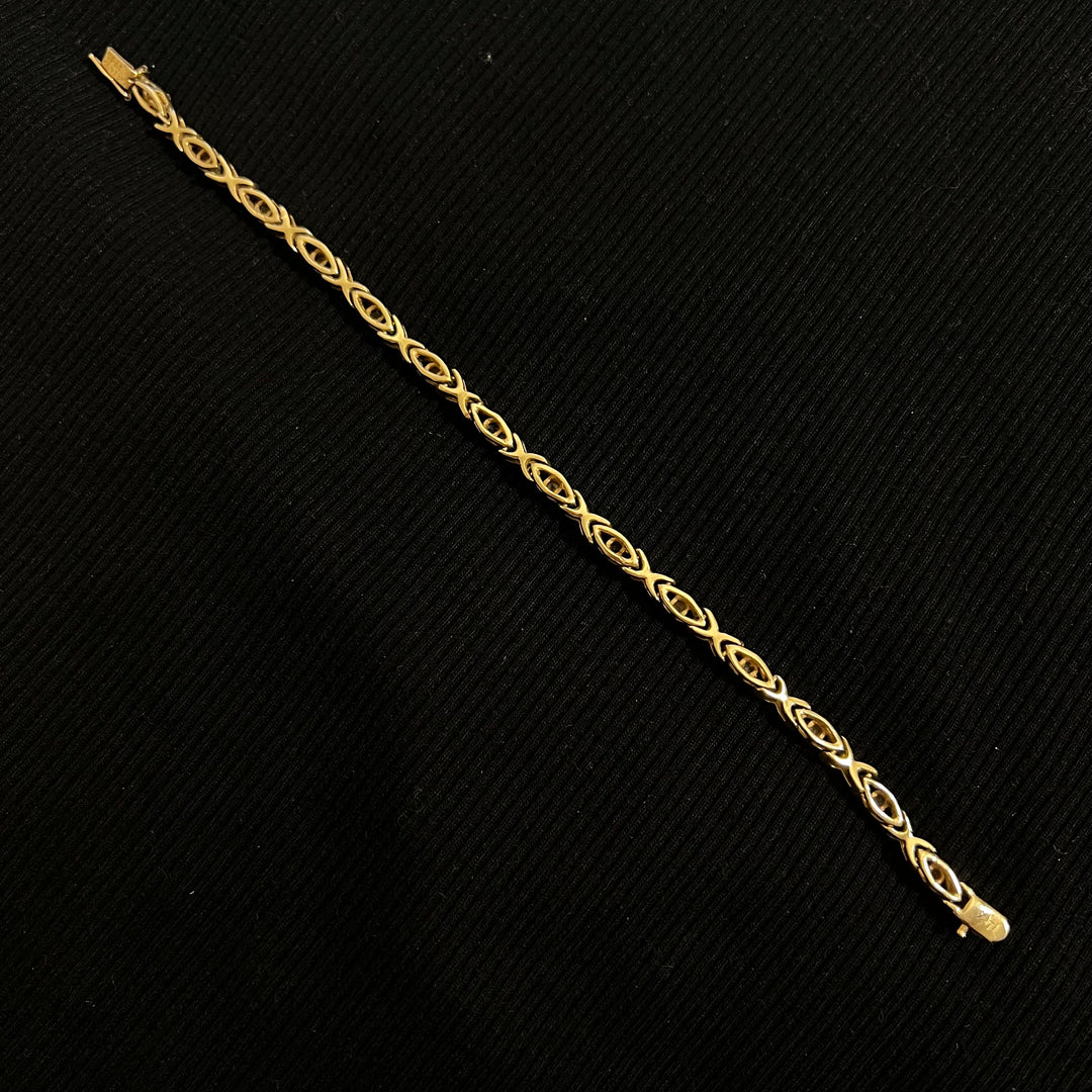 Diamond Emerald XO Bracelet