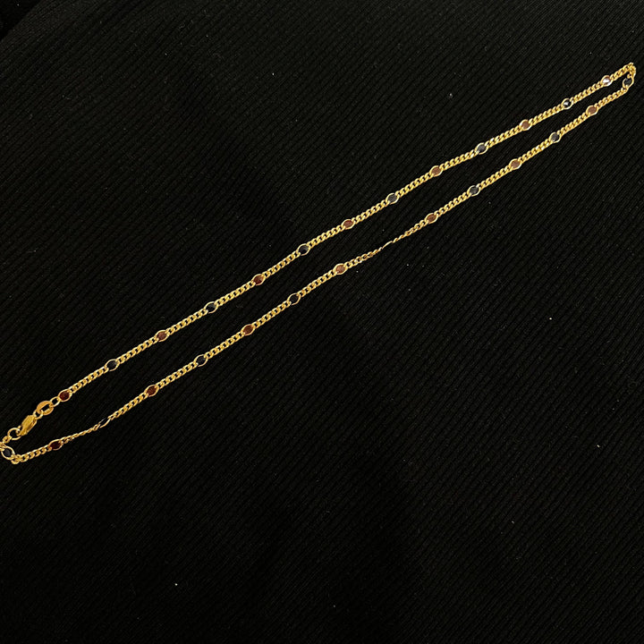 Enamel Mini Curb Chain Necklace