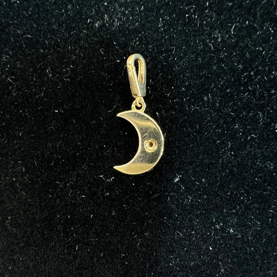 Turquoise Green Crescent Charm