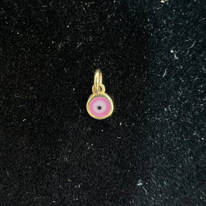 Mini Pink Evil Eye Charm