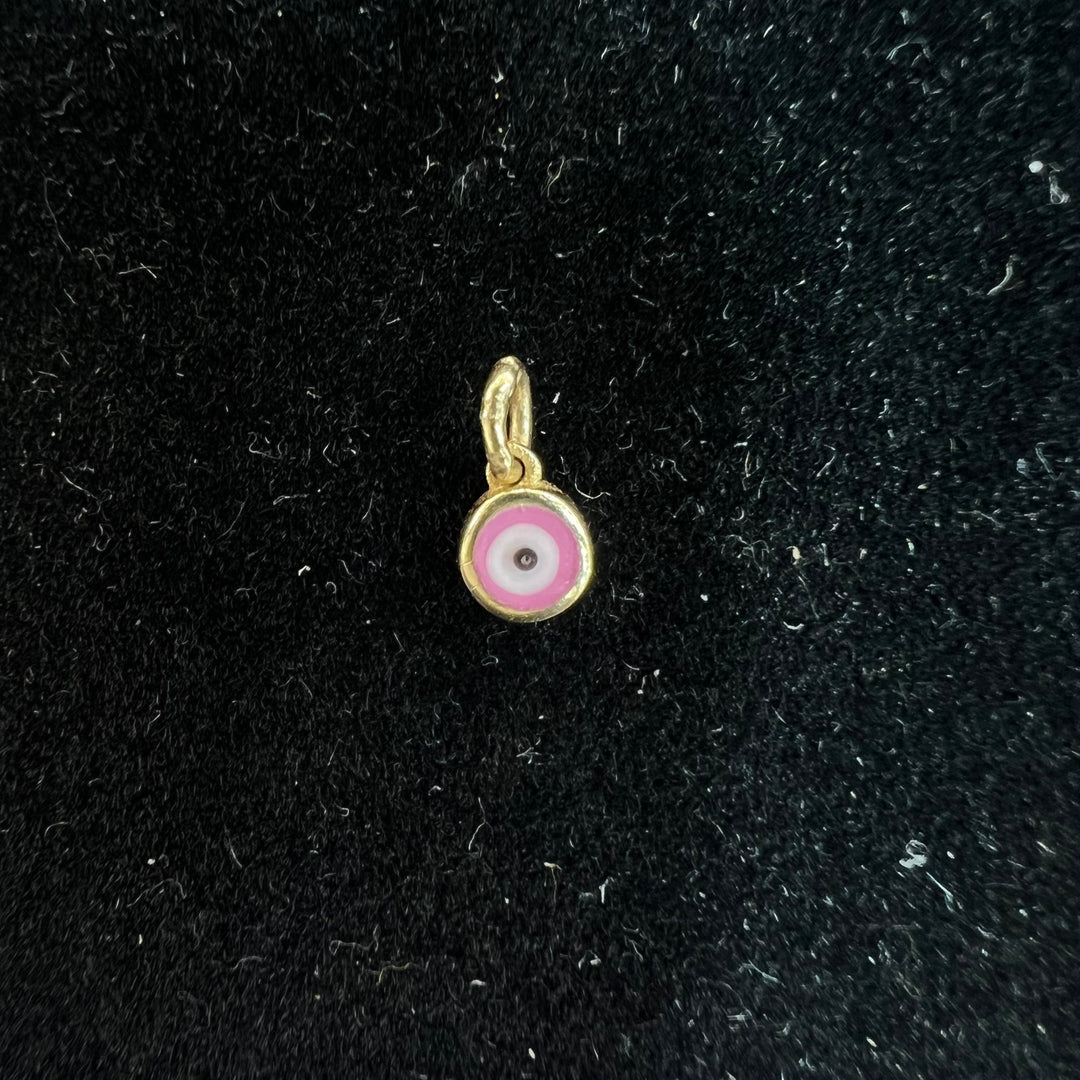 Mini Pink Evil Eye (Double Sided) Charm