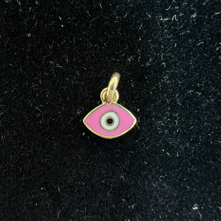 Pink Marquise Evil Eye Charm