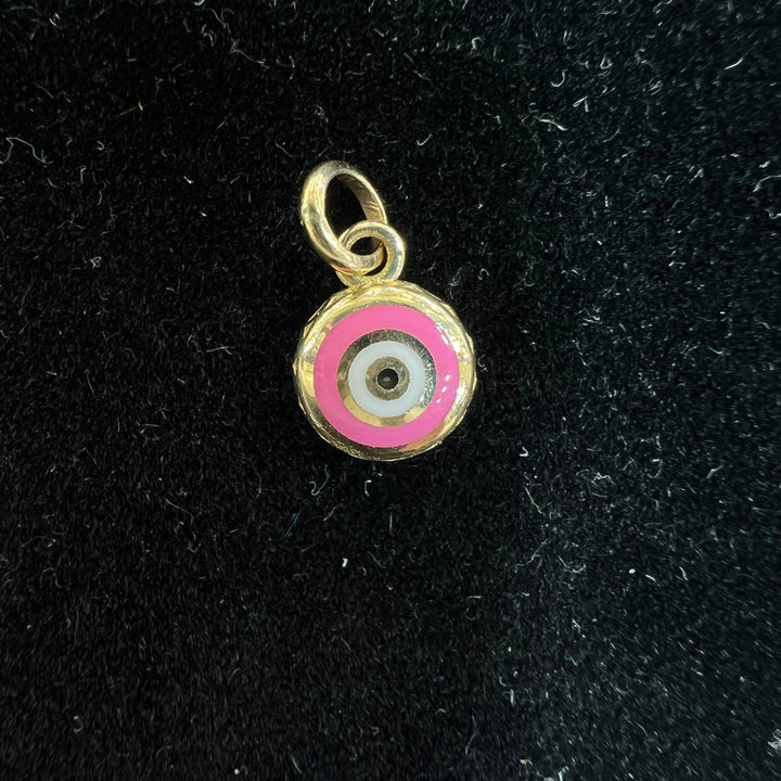 Turquoise/Pink Evil Eye Charm