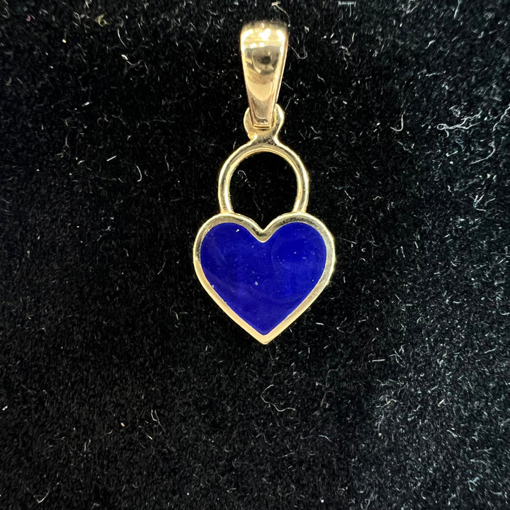 Blue Enamel Heart Charm