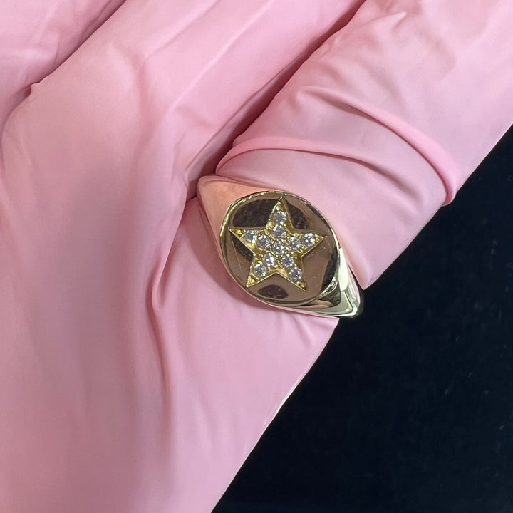 Star Signet Ring (CZ)