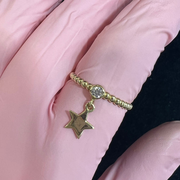 Dangle Star Ring (CZ)