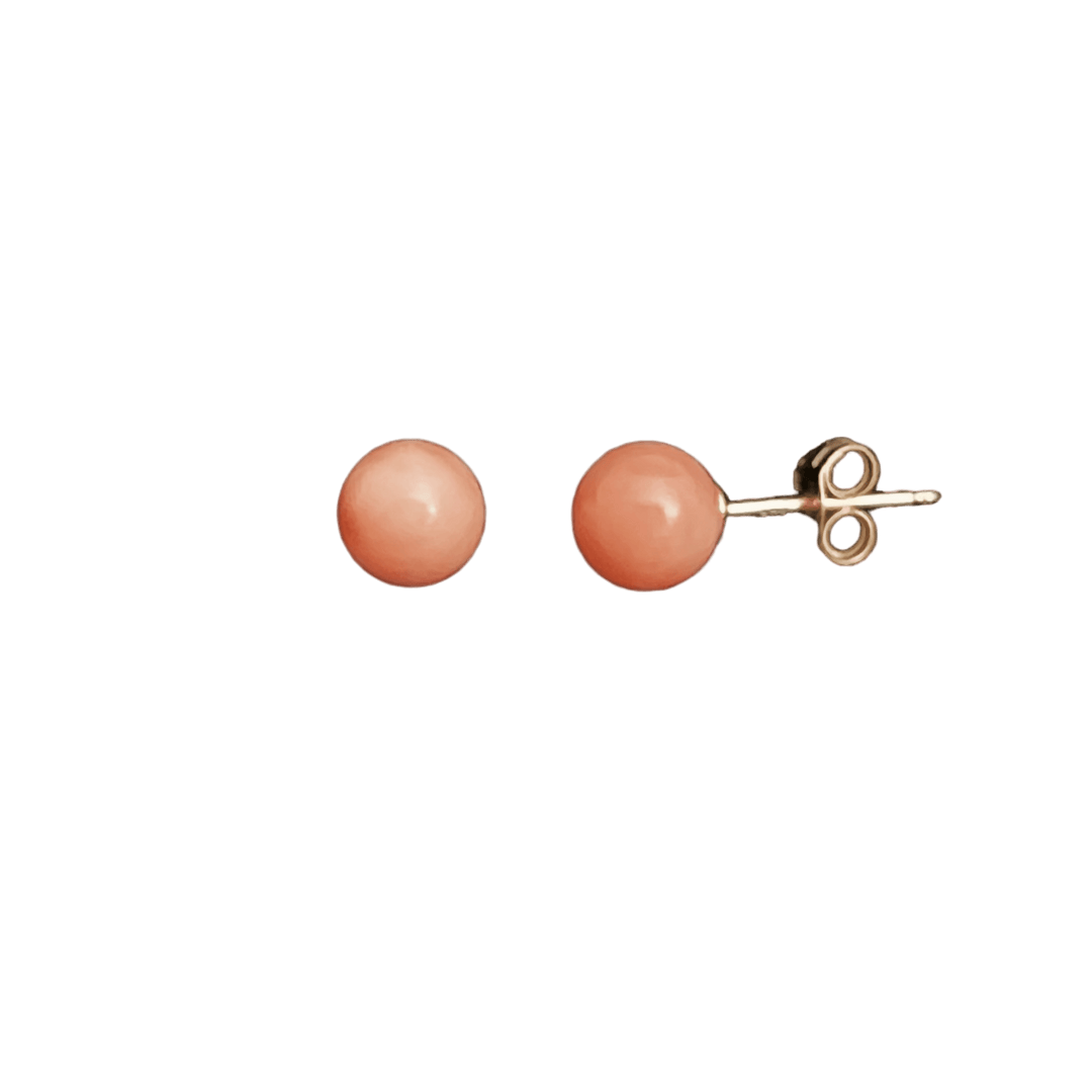 Coral Studs (18k) - Michelle the Jeweler