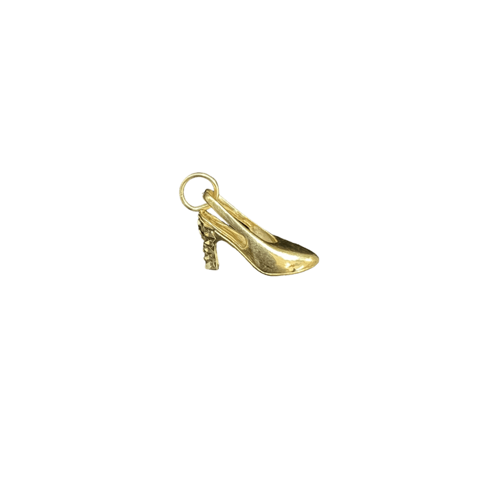 Fine Solid Sparkle Heel Charm - Michelle the Jeweler