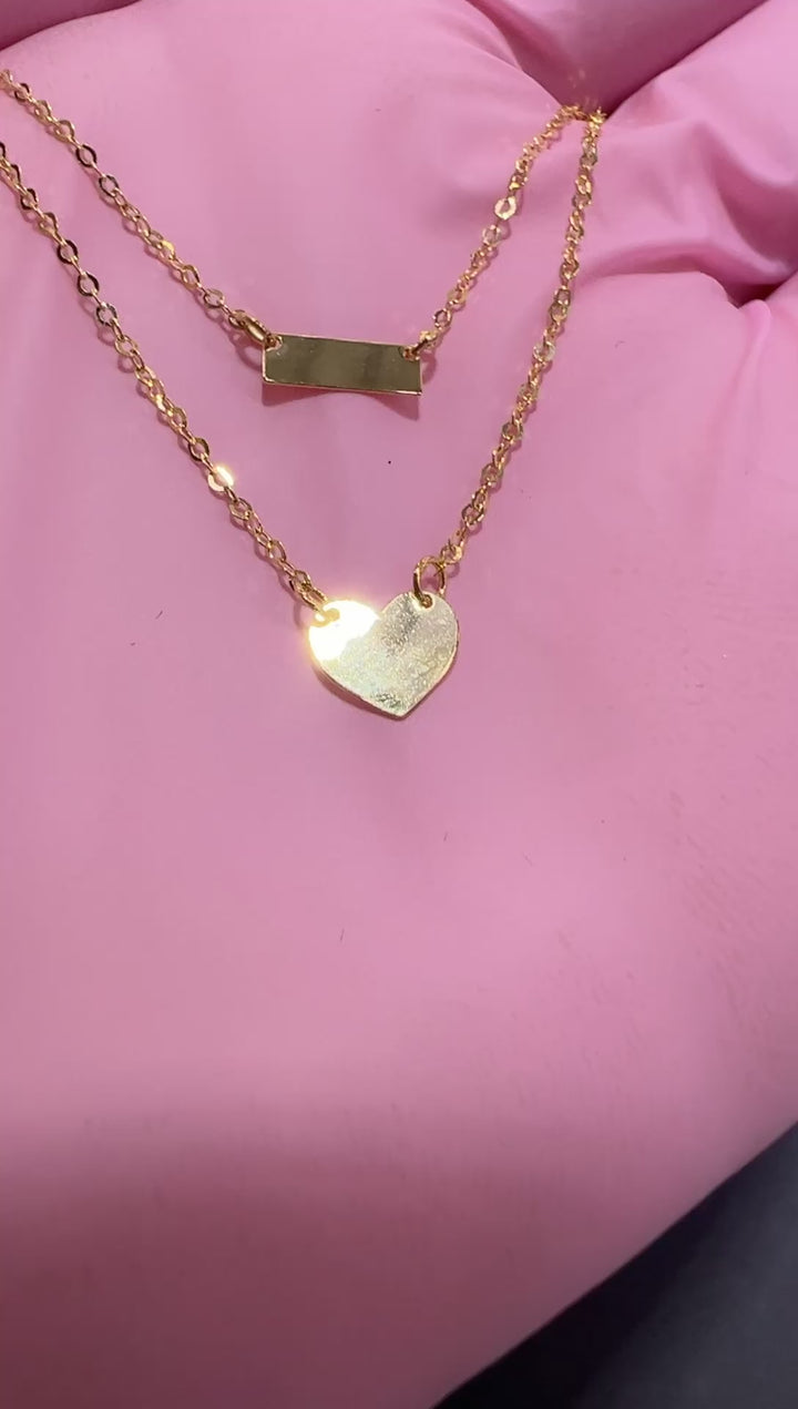 Mini ID Necklace (Bar or Heart)