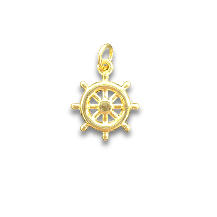 Puffed Ship Wheel Charm - Michelle the Jeweler