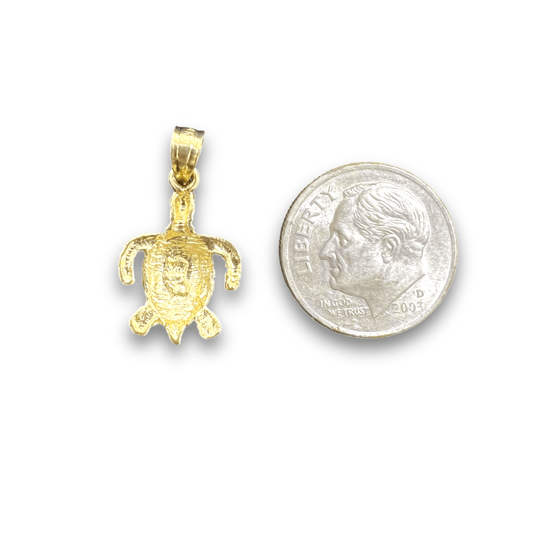 Small Turtle Charm (Diamond Cut) - Michelle the Jeweler