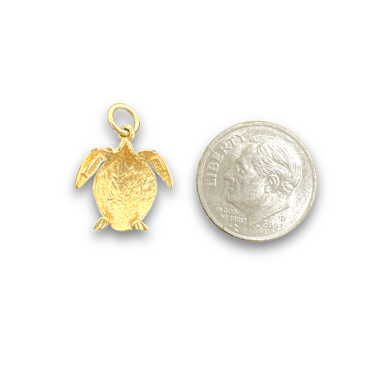 Small Turtle Charm (Plain) - Michelle the Jeweler