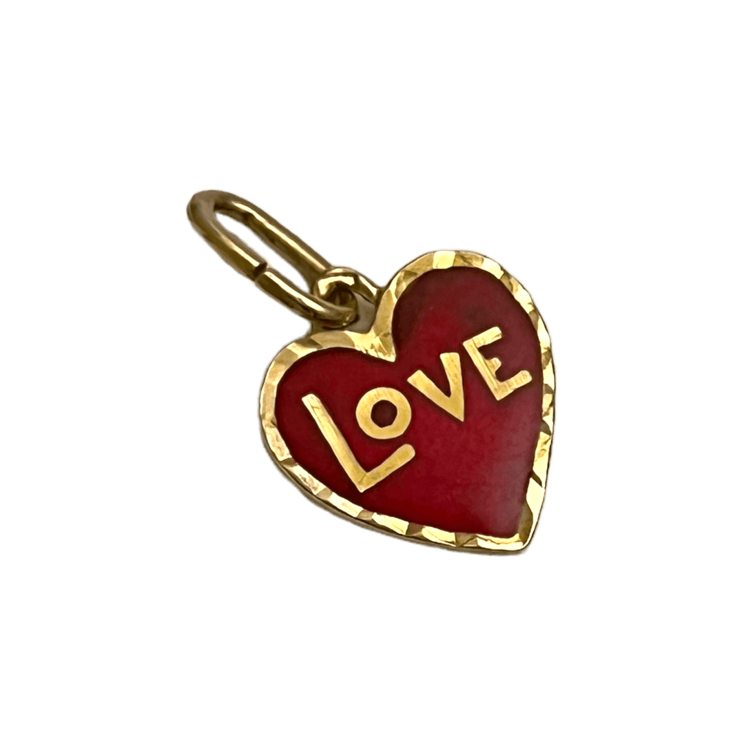 Enamel Heart Love Charm - Michelle the Jeweler 