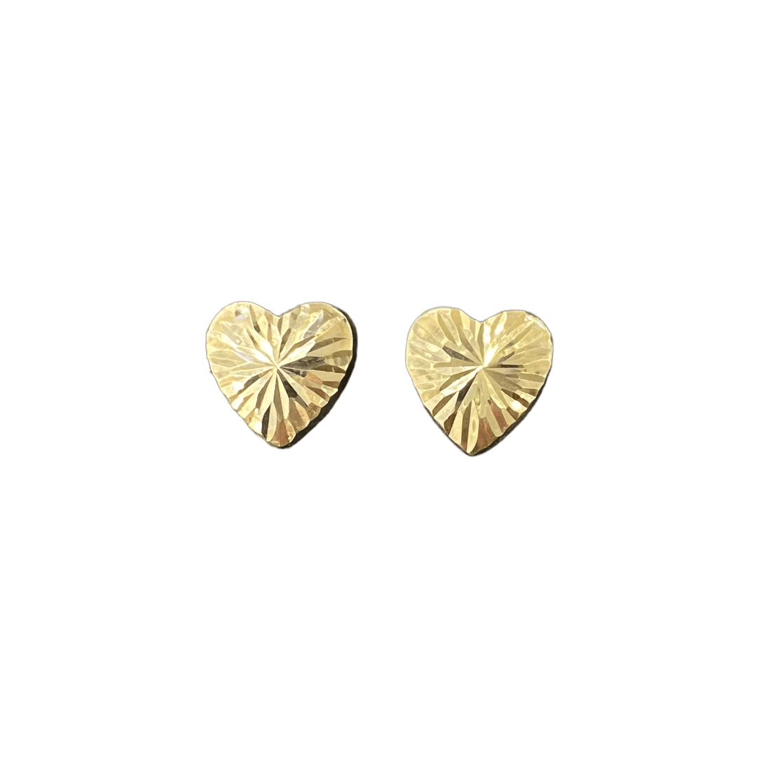 Medium Full Sparkle Heart Studs - Michelle the Jeweler