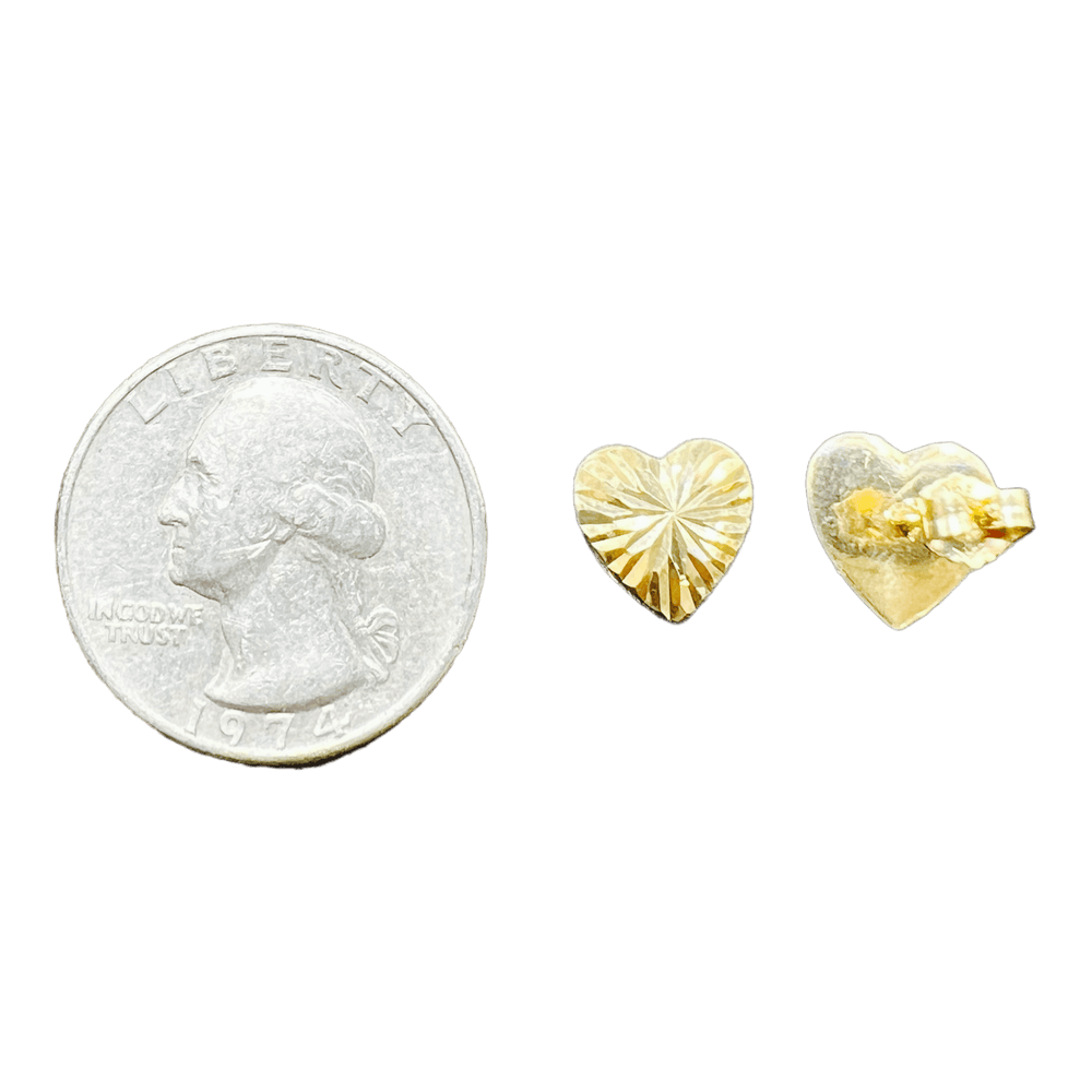 Medium Full Sparkle Heart Studs - Michelle the Jeweler